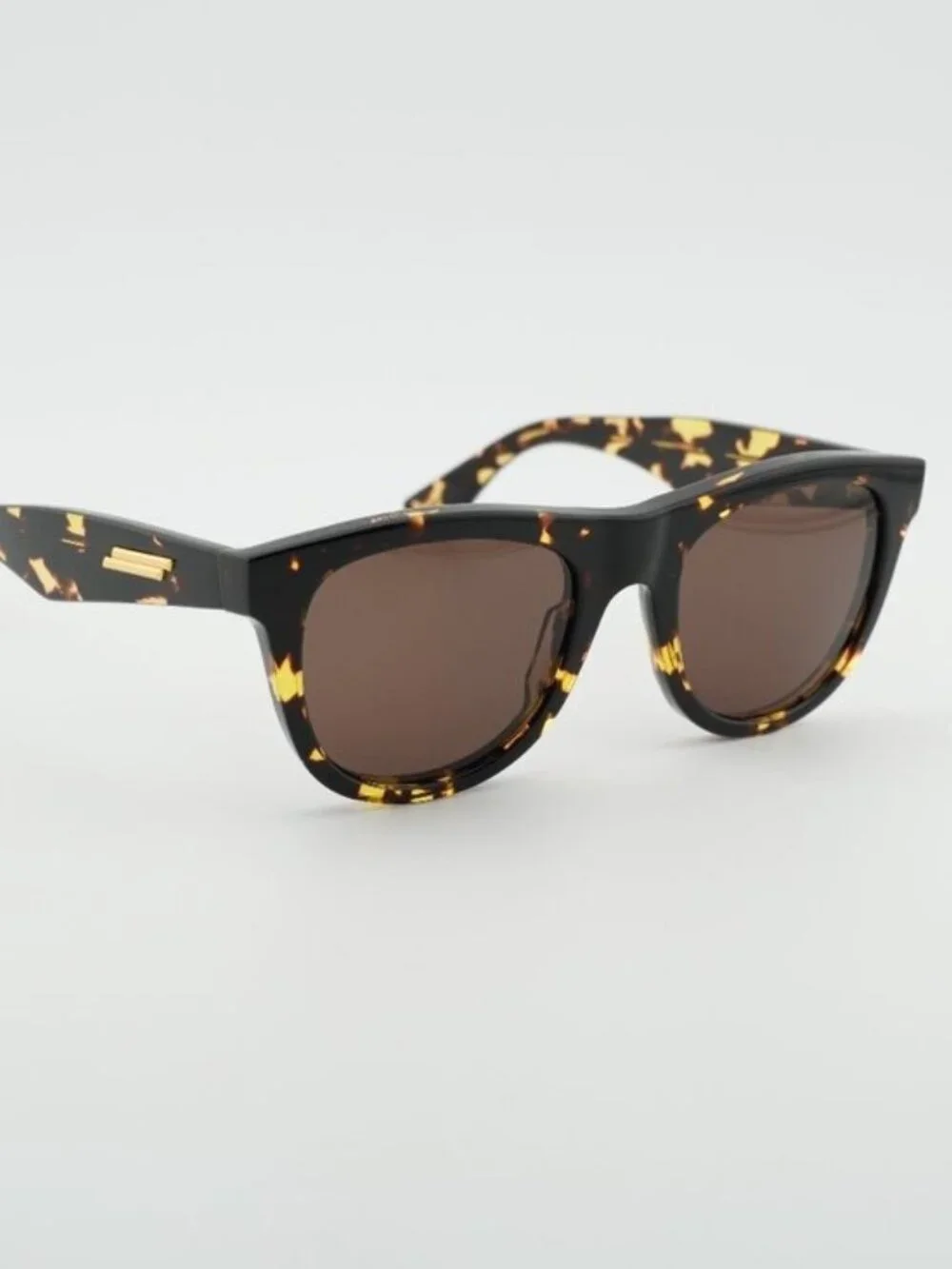 Bottega Veneta BV1001S 002 Sunglasses Havana Square Frame, Brown Lenses